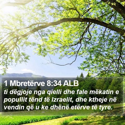 1 Mbretërve 8:34 ALB Bible Verse Image