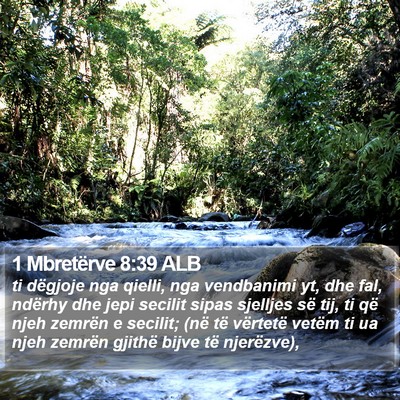1 Mbretërve 8:39 ALB Bible Verse Image