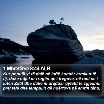 1 Mbretërve 8:44 ALB Bible Verse Image