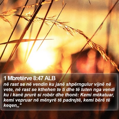 1 Mbretërve 8:47 ALB Bible Verse Image