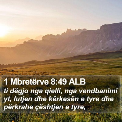 1 Mbretërve 8:49 ALB Bible Verse Image