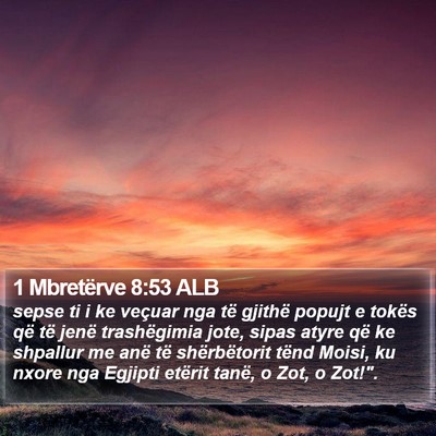 1 Mbretërve 8:53 ALB Bible Verse Image