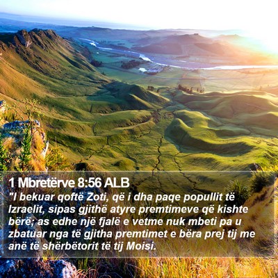 1 Mbretërve 8:56 ALB Bible Verse Image