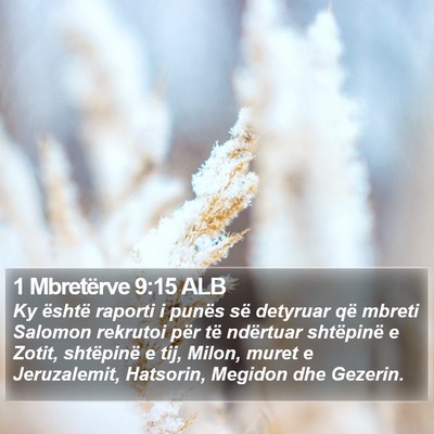 1 Mbretërve 9:15 ALB Bible Verse Image