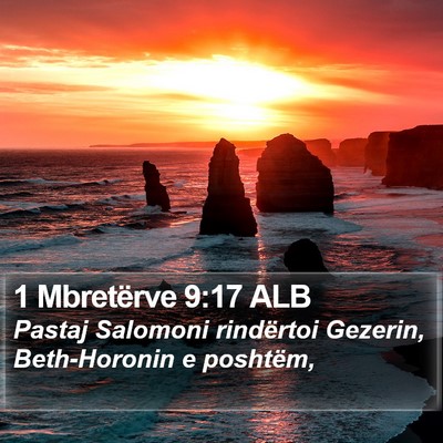 1 Mbretërve 9:17 ALB Bible Verse Image