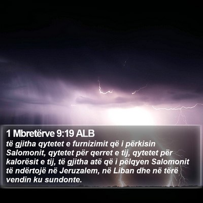 1 Mbretërve 9:19 ALB Bible Verse Image