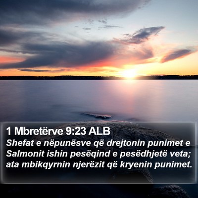 1 Mbretërve 9:23 ALB Bible Verse Image