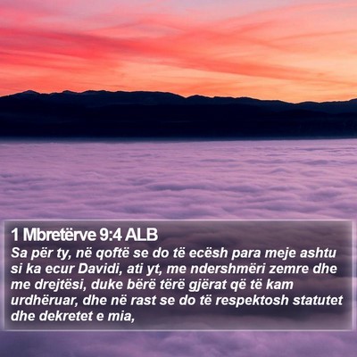 1 Mbretërve 9:4 ALB Bible Verse Image