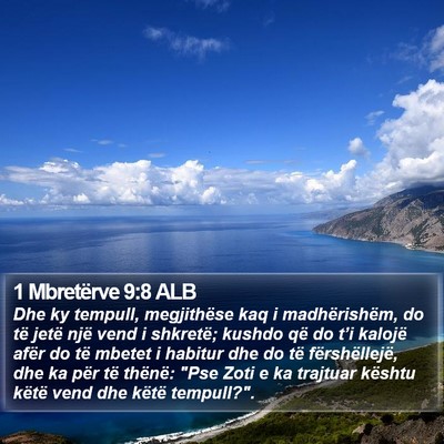 1 Mbretërve 9:8 ALB Bible Verse Image