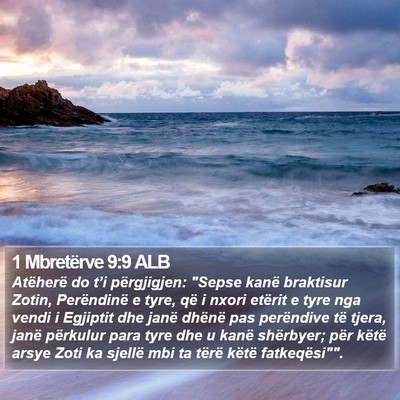 1 Mbretërve 9:9 ALB Bible Verse Image