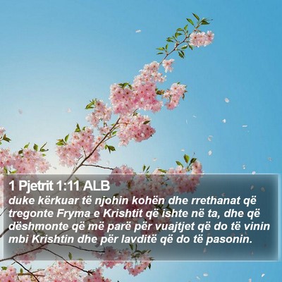 1 Pjetrit 1:11 ALB Bible Verse Image