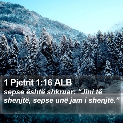 1 Pjetrit 1:16 ALB Bible Verse Image