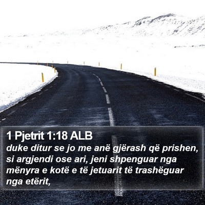 1 Pjetrit 1:18 ALB Bible Verse Image