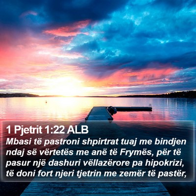 1 Pjetrit 1:22 ALB Bible Verse Image