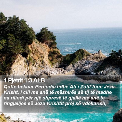 1 Pjetrit 1:3 ALB Bible Verse Image