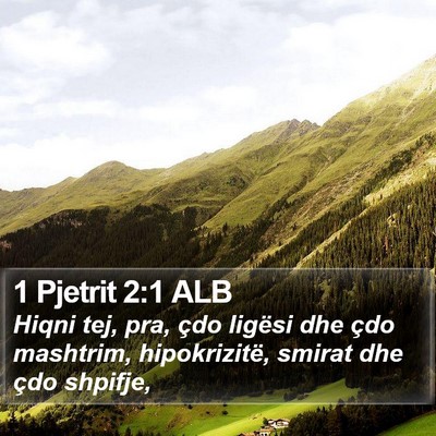 1 Pjetrit 2:1 ALB Bible Verse Image