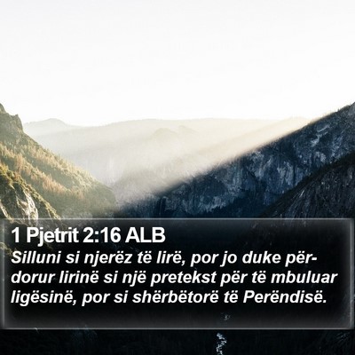 1 Pjetrit 2:16 ALB Bible Verse Image