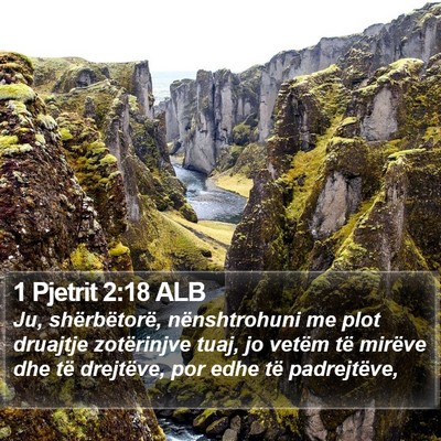 1 Pjetrit 2:18 ALB Bible Verse Image