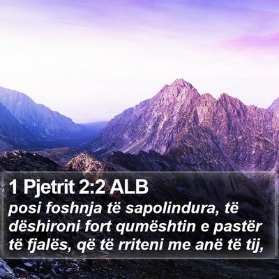 1 Pjetrit 2:2 ALB Bible Verse Image