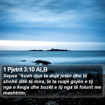 1 Pjetrit 3:10 ALB Bible Verse Image