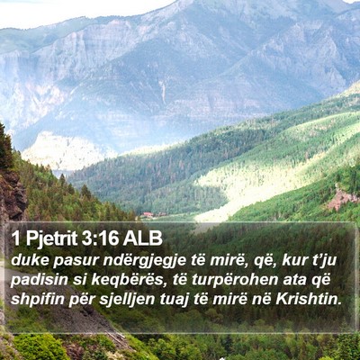 1 Pjetrit 3:16 ALB Bible Verse Image