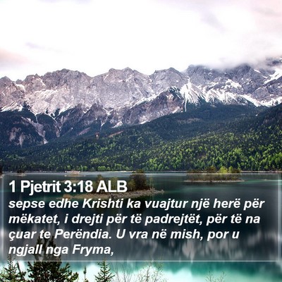 1 Pjetrit 3:18 ALB Bible Verse Image