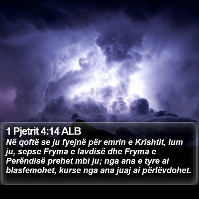 1 Pjetrit 4:14 ALB Bible Verse Image