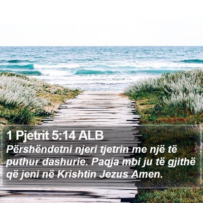 1 Pjetrit 5:14 ALB Bible Verse Image
