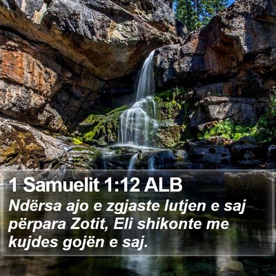 1 Samuelit 1:12 ALB Bible Verse Image