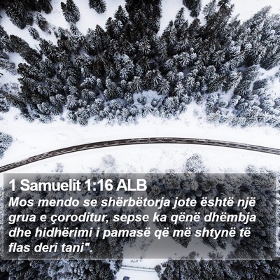 1 Samuelit 1:16 ALB Bible Verse Image