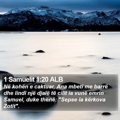 1 Samuelit 1:20 ALB Bible Verse Image