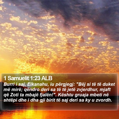 1 Samuelit 1:23 ALB Bible Verse Image