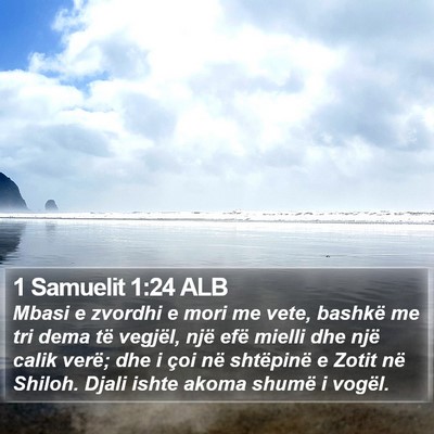 1 Samuelit 1:24 ALB Bible Verse Image