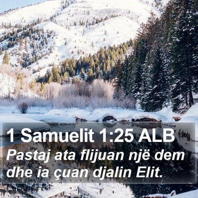1 Samuelit 1:25 ALB Bible Verse Image