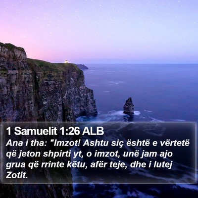 1 Samuelit 1:26 ALB Bible Verse Image