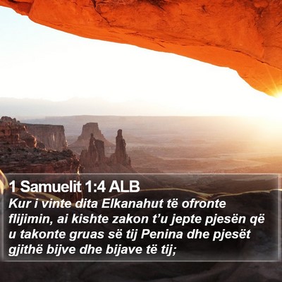 1 Samuelit 1:4 ALB Bible Verse Image