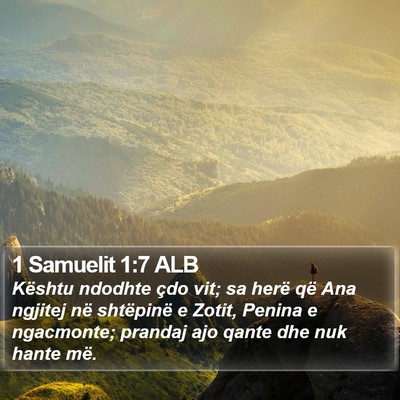 1 Samuelit 1:7 ALB Bible Verse Image