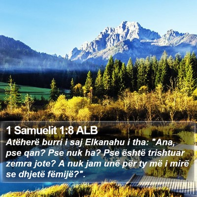 1 Samuelit 1:8 ALB Bible Verse Image