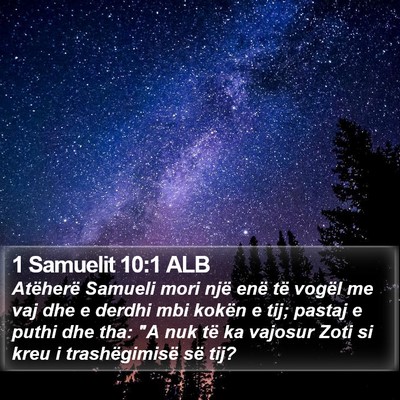 1 Samuelit 10:1 ALB Bible Verse Image