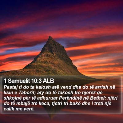 1 Samuelit 10:3 ALB Bible Verse Image