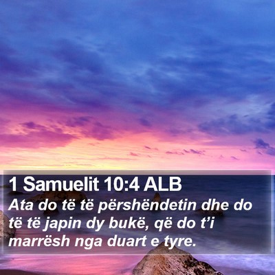 1 Samuelit 10:4 ALB Bible Verse Image