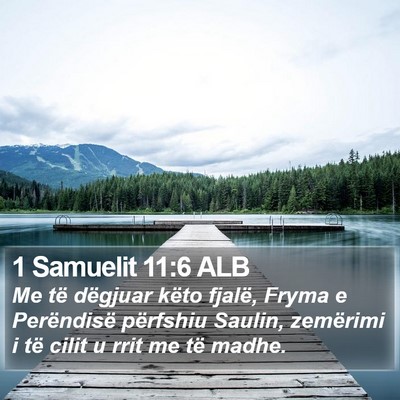 1 Samuelit 11:6 ALB Bible Verse Image