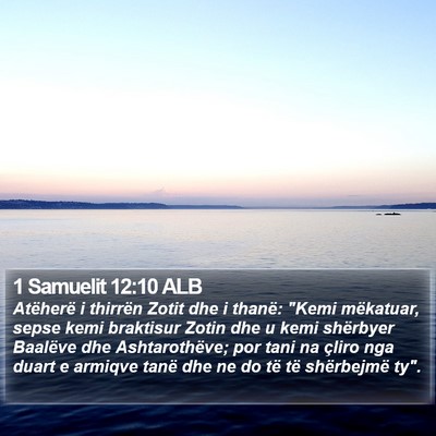 1 Samuelit 12:10 ALB Bible Verse Image