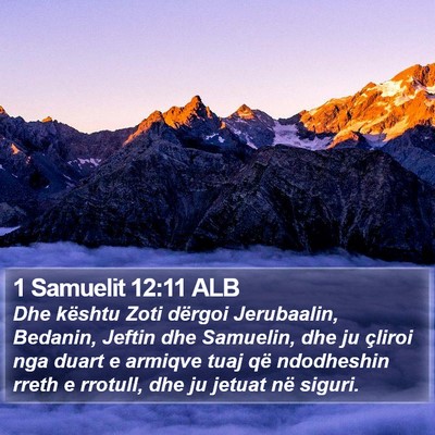 1 Samuelit 12:11 ALB Bible Verse Image