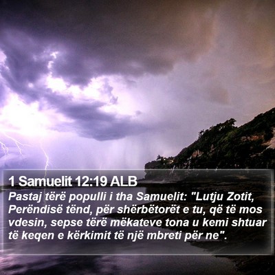 1 Samuelit 12:19 ALB Bible Verse Image