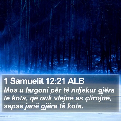 1 Samuelit 12:21 ALB Bible Verse Image