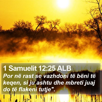 1 Samuelit 12:25 ALB Bible Verse Image