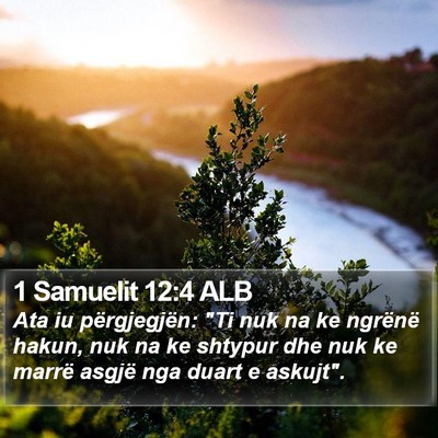 1 Samuelit 12:4 ALB Bible Verse Image