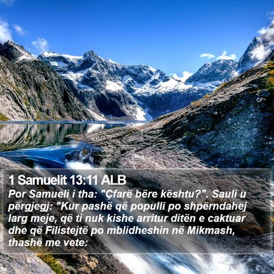 1 Samuelit 13:11 ALB Bible Verse Image