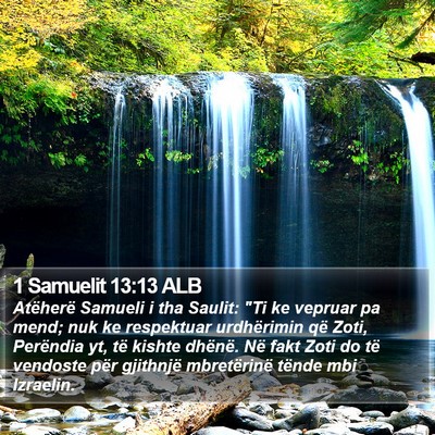 1 Samuelit 13:13 ALB Bible Verse Image